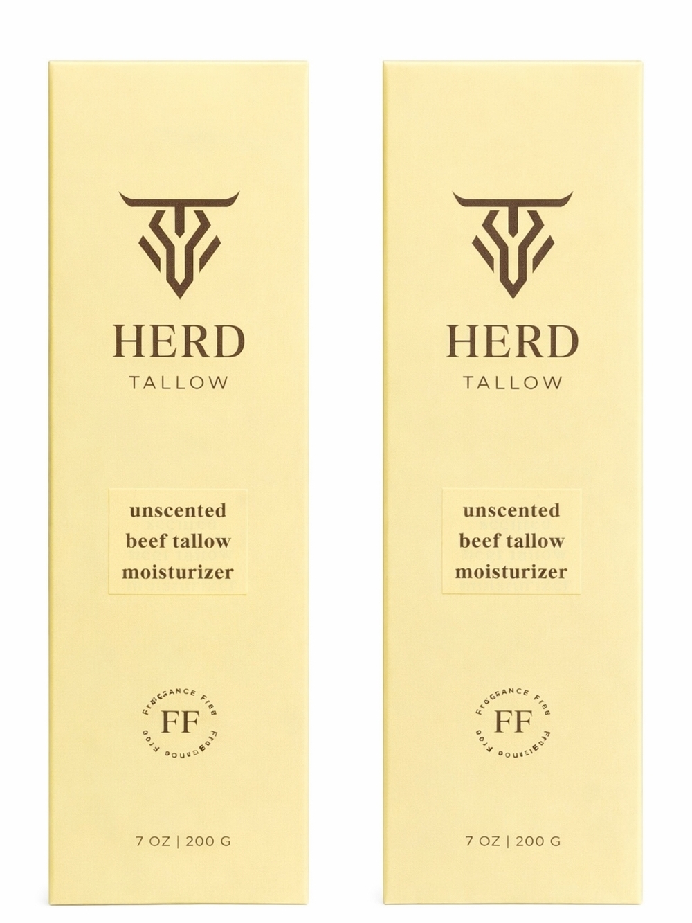 HERD Tallow Unscented Beef Tallow Moisturizer — Pale Yellow Packaging